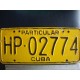 2 Cuba,License Plate,Pair !!!1980s HP 02774  yellow Particular - ORGINAL
