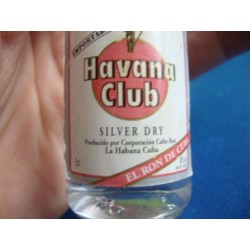 Havana Club Silver Dry Miniature Bottle,filled rare 1990s