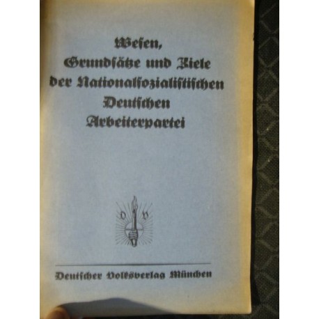 Wesen, Grundsätze und Ziele der Nationalsozialistischen Deutschen Arbeiterpartei,Alfred Rosenberg 1923
