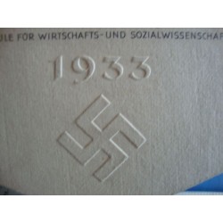 rare Bookmark - Lesezeichen Hindenburg Hochschule Nuremberg 1935