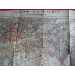 10.REICHSPARTEITAG DER NSDAP IN NÜRNBERG,rare map 1938