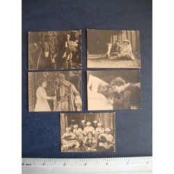 5 Susini silent movie cards,Valentino- Agnes ayres in The Sheik