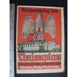 Plan,Map Nuremberg,Stadt der Reichsparteitage 1938 rare