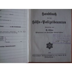 HANDBUCH FÜR DEN HILFSPOLIZEIBEAMTEN,HANDBOOK FOR THE AUXILIARY POLICE OFFICER 1933