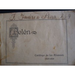 Colegio Belen 1925 - 1926 Catalogo de los Alumnos