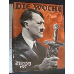The Week,rare german Magazin 1935 The Fuhrer with Sword,Nuremberg