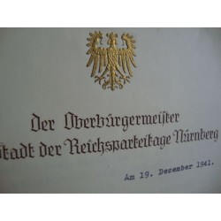 original signed personal letter Wilhelm Liebel,SA Obergruppenführer +Mayor Nuremberg