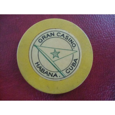 Gran Casino Chip,Havana Cuba 1950s