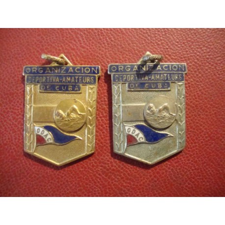 2 Medals,Organizacion Deportiva-Amateurs Cuba, Gold + Silver,swimming