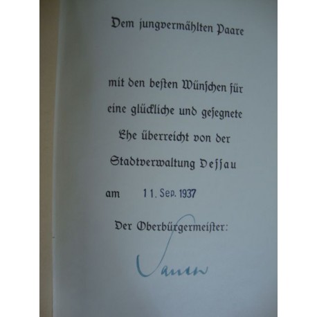Adolf Hitler,Mein Kampf - My Struggle - Mi Lucha,orginal 1939  WEDDING EDITION,signed SS Sturmbannfuhrer