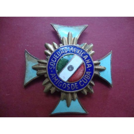Medal,Decoration Amigos de Cuba,Sociedad Mexicana