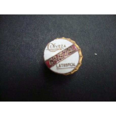 Cristal Beer Pin,Cap 1940s - 1950s