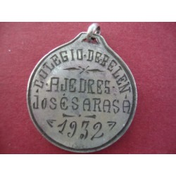 Colegio de BELEN,Chess medal 1923,silver