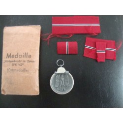 Medal winter battle in the east,Ribbon 1941/42 in  award bag + ribbon barrette