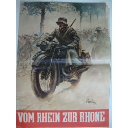 from the rhine to the rhône,rarest german periodical on the advance of the 12th army in france