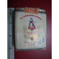 Cigarette pack,Cigarros La Competidora Gaditana Ovalados,unopend box,1940s Cuba