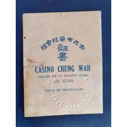Casino Chung Wah , Chinese, Habana Cuba ,,ID card
