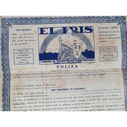EL IRIS,insurance policy 1932,rare