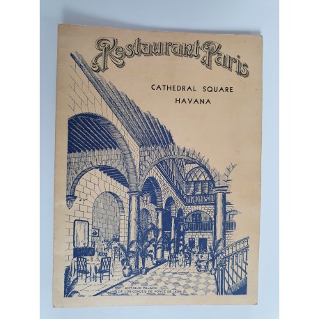 Restaurant Paris ,Cathedral Square Havana,rare Souvenir Photo Folder