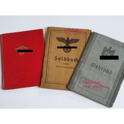 NSDAP Membership Book,soldbook + service pass all from one person,