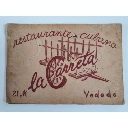 Restaurante Cubana la Carreta,Vedado Habana,1960 rare Souvenir Photo Folder
