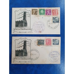 4 First Day Cover Retiro de Comunicaciones, Cuba 1954