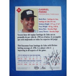 1994 CUBA BASEBALL ORIENTALES ,106 GABRIEL PIERRE ,signed Baseball Card both sides